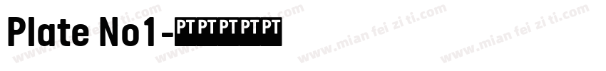 Plate No1字体转换